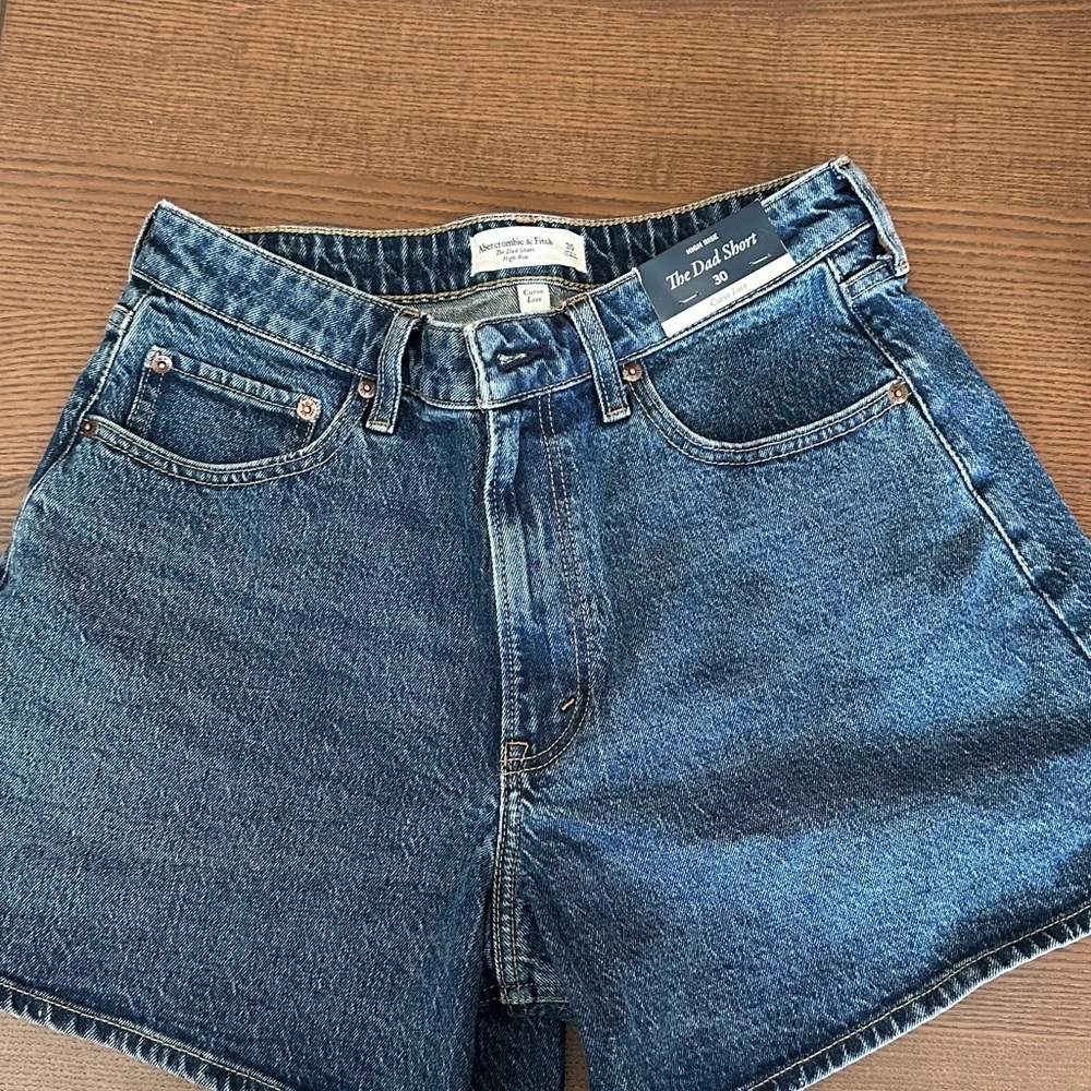 Abercrombie & Fitch High Rise Denim Shorts